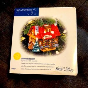 Department 56 Pinewood Log Cabin Ornament